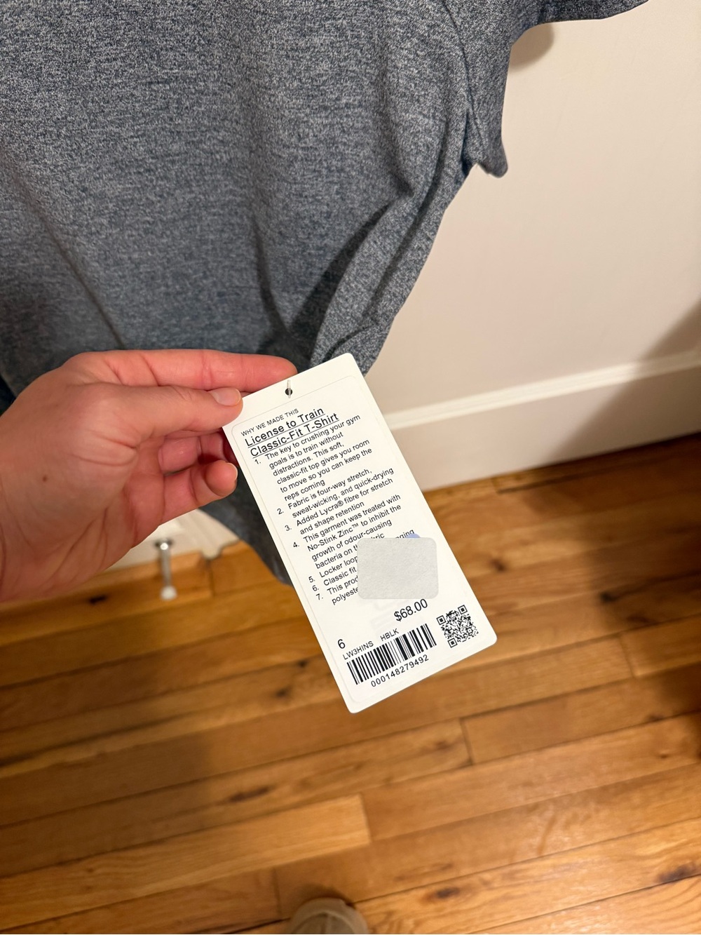 NWT License to Train Classic Fit T-Shirt in HBLK